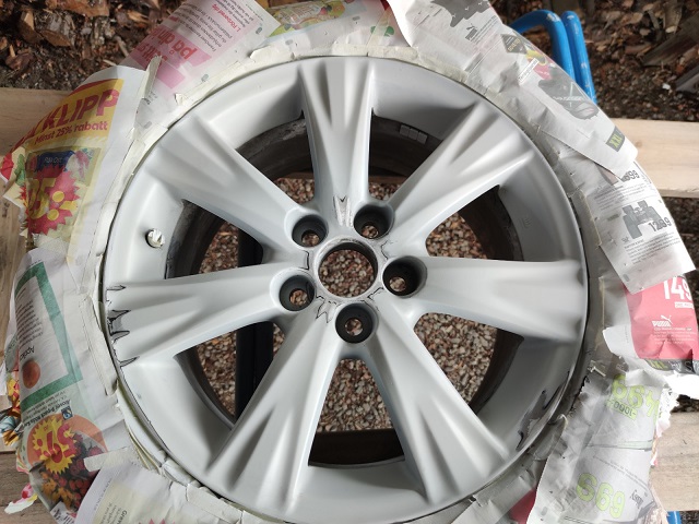Wheel wet sanded